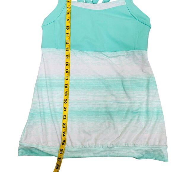 Athleta Mint Green Stride Crunch & Punch Cross Back Tank Top Size LT - Picture 10 of 11